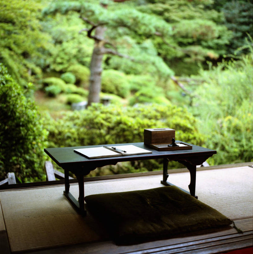 无人,竖图,室外,白天,桌子,日本,树,安静,摄影,宗教,京都府,宁静,彩图