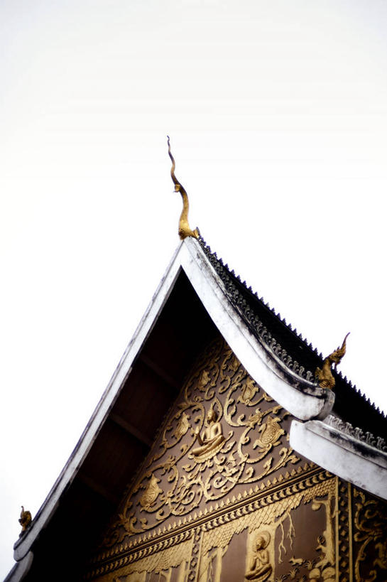 无人,竖图,室外,白天,老挝,屋顶,顶部,摄影,宗教,佛教,琅勃拉邦,彩图,传统文化