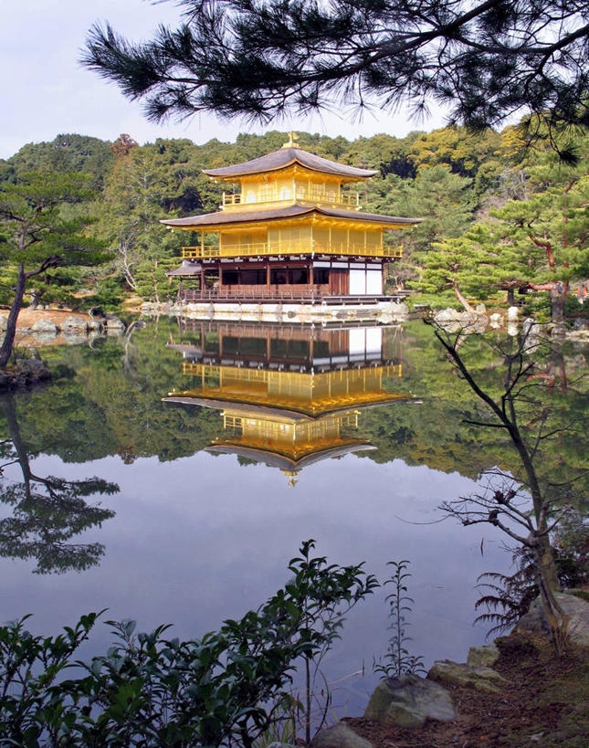 无人,公园,竖图,室外,白天,河流,建筑,日本,日本文化,反射,树,天空,摄影,宗教,京都府,宁静,京都市,彩图