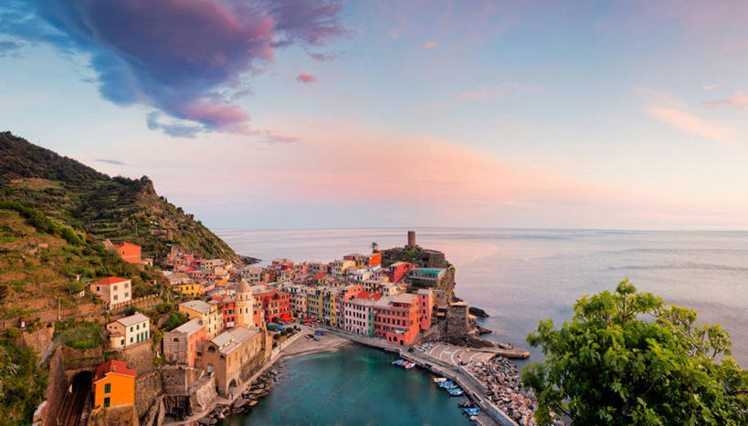 无人,横图,室外,海洋,山,建筑,意大利,欧洲,海岸线,水平线,乡村,云,黄昏,社区,摄影,宁静,南欧,意大利文化,意大利共和国,利古里亚,利古里亚大区,五渔村,五乡地,彩图