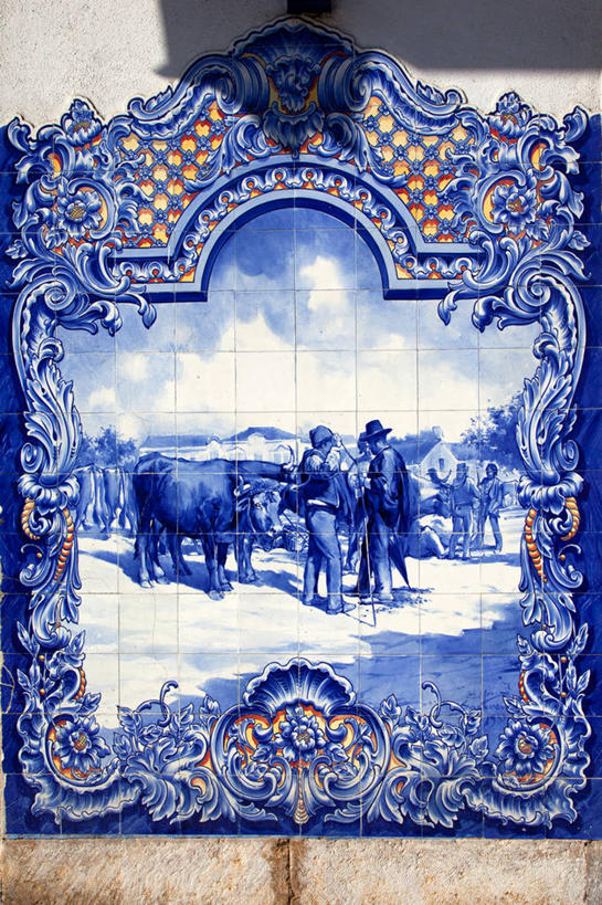 无人,竖图,室外,特写,白天,绘画,葡萄牙,艺术,瓷砖,市场,古典,文化,蓝色,工艺品,品味,摄影,美术,高雅,美学,美术工艺,设计,超级市场,彩图,圣塔伦区
