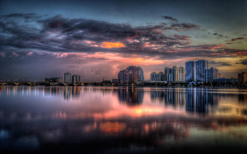 无人,横图,室外,度假,海洋,美景,日落,天际线,城市风光,城市,美国,反射,景观,云,娱乐,风景,天空,自然,享受,休闲,景色,放松,摄影,宁静,北美,北美洲,美洲,佛罗里达,佛罗里达州,佛州,阳光州,北亚美利加洲,亚美利加洲,彩图,美利坚合众国,高动态范围成像