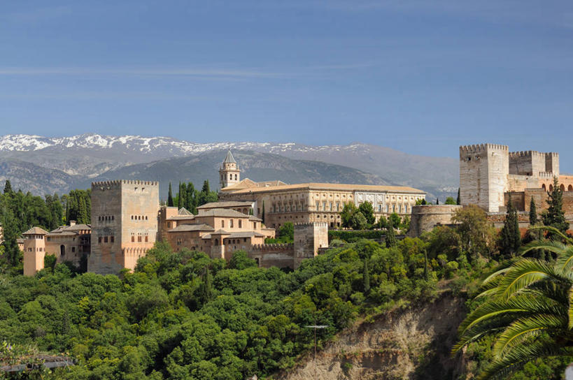 无人,宫殿,横图,室外,白天,植物,建筑,西班牙,美国,历史,格拉纳达,树,天空,摄影,北美,北美洲,美洲,安达路西亚,内华达州,北亚美利加洲,亚美利加洲,内华达,北美艾灌木丛州,产银之州,银山州,银之州,彩图,美利坚合众国,安达卢西亚山脉