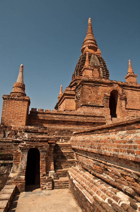 无人,寺庙,竖图,室外,白天,建筑,缅甸,尖顶,历史,地标建筑,摄影,宗教,佛教,宗教建筑,万里无云,蒲甘,彩图,缅甸文化