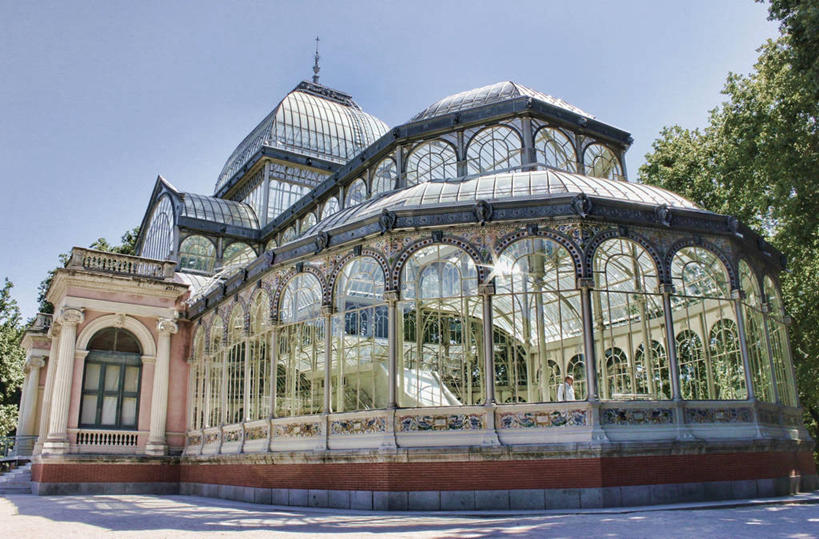 无人,宫殿,横图,室外,白天,建筑,西班牙,阴影,拱门,首都,树,马德里,摄影,万里无云,彩图