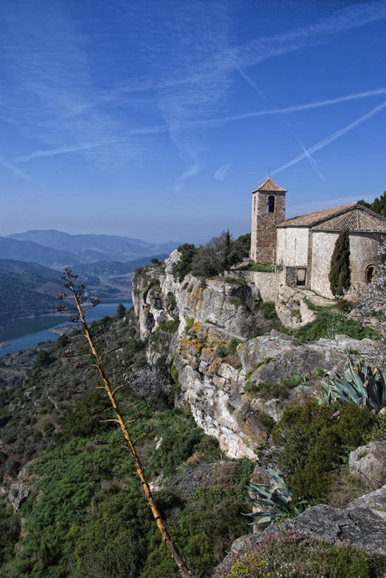 无人,竖图,室外,白天,美景,山,山脉,水,植物,西班牙,景观,云,自然,景色,摄影,宁静,岩层,自然风光,塔拉戈纳省,岩石,彩图,圣玛丽亚