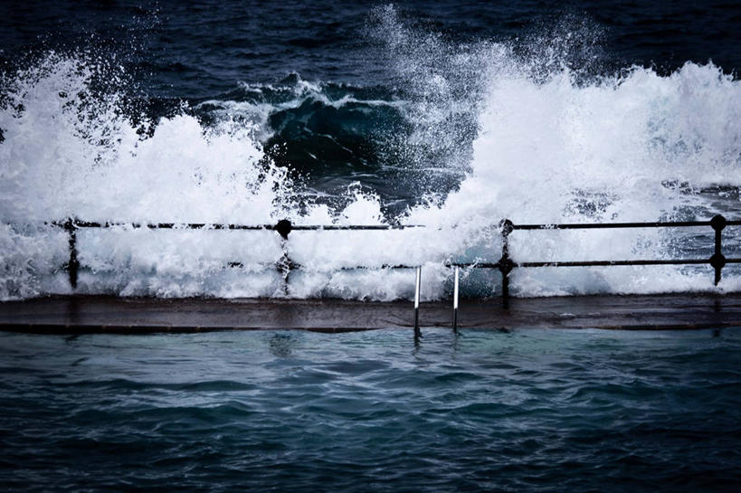 无人,横图,室外,白天,海浪,海洋,西班牙,溅,篱笆,破坏,自然,波浪,摄影,特内里费岛,大西洋群岛,彩图