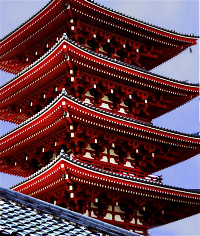 无人,寺庙,竖图,室外,特写,白天,重复,建筑,东京,日本,日本文化,屋顶,屋檐,关东地区,首都,宝塔,天空,地标建筑,摄影,佛教,宗教建筑,浅草观音寺,灵性,彩图