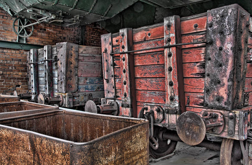 无人,横图,室外,白天,采矿业,火车,英国,木制,推车,运输,摄影,矿坑,煤,彩图