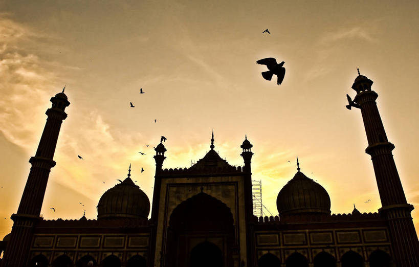 无人,横图,室外,日落,城市,建筑,印度,亚洲,鸟类,晚霞,霞光,云,落日,飞,黄昏,彩霞,摄影,宗教,伊斯兰教,圆顶建筑,清真寺,南亚,剪影,印度共和国,夕照,薄暮,旧德里,德里,夕阳,彩图,傍晚,德里国家首都辖区,斜阳