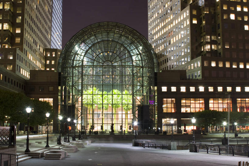 无人,广场,横图,室外,夜晚,城市,建筑,纽约,美国,曼哈顿,现代,地标建筑,摄影,照亮,纽约州,彩图