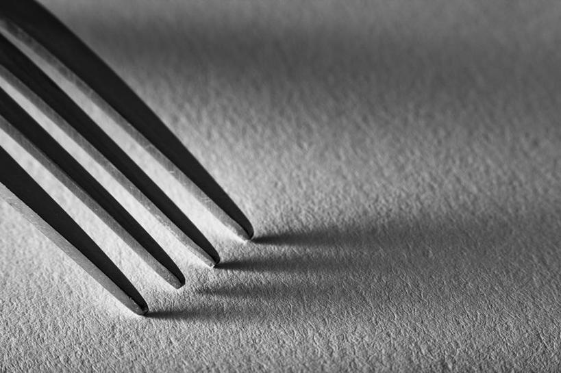 无人,横图,黑白,室内,挪威,阴影,纸,叉,摄影,简单,肌理