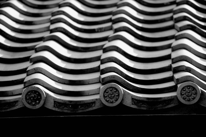 无人,横图,黑白,室外,特写,白天,建筑,日本,条纹,日本文化,波形,陶瓷制品,瓦,摄影,简单,式样,彩图