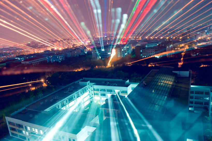 无人,横图,室外,夜晚,长时间曝光,度假,美景,城市风光,城市,建筑,霓虹灯,景观,娱乐,享受,休闲,景色,放松,摄影,照亮,山东省,彩图