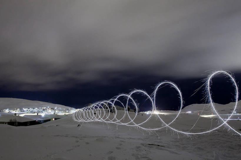 无人,横图,室外,夜晚,雪,挪威,火花,云,冬天,焰火,寒冷,摄影,螺线,想法,哈默菲斯特,彩图