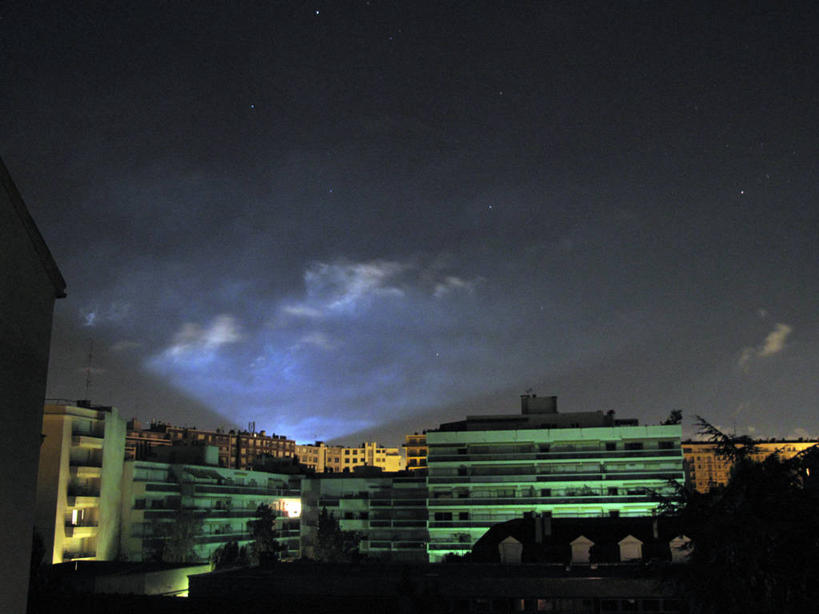 无人,横图,室外,夜晚,城市,建筑,法国,巴黎,光束,云,星星,首都,摄影,照亮,彩图