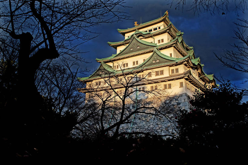 无人,横图,室外,白天,仰视,建筑,名古屋,日本,日本文化,城堡,历史,天空,摄影,彩图,低角度拍摄