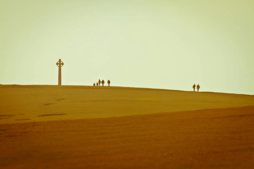 横图,室外,白天,旅游,度假,山,英国,地形,摄影,山脊,记忆,万里无云,怀特岛,秋天,步行,彩图