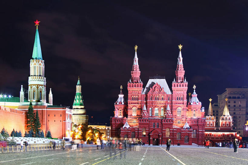 博物馆,横图,室外,夜晚,俄罗斯,首都,历史,天空,星形,摄影,红场,莫斯科,克里姆林宫,历史博物馆,彩图,俄罗斯文化