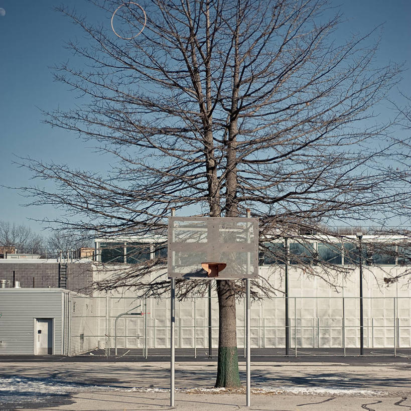 无人,方图,室外,白天,运动,路,日光,纽约,美国,篮球框,球场,天空,摄影,宁静,彩图