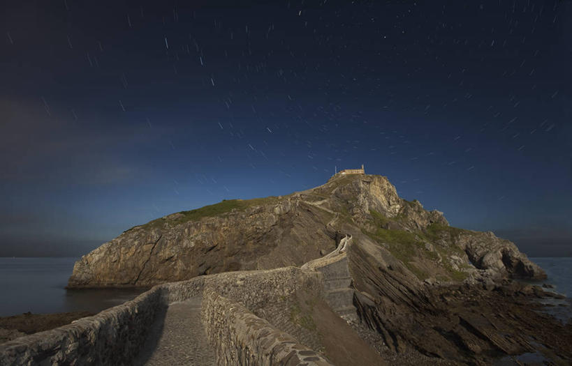 无人,横图,室外,夜晚,旅游,度假,美景,西班牙,景观,小路,苔藓,娱乐,自然,享受,休闲,景色,放松,摄影,宁静,岩层,自然风光,天文学,巴斯克自治区,岩石,彩图,比斯开湾