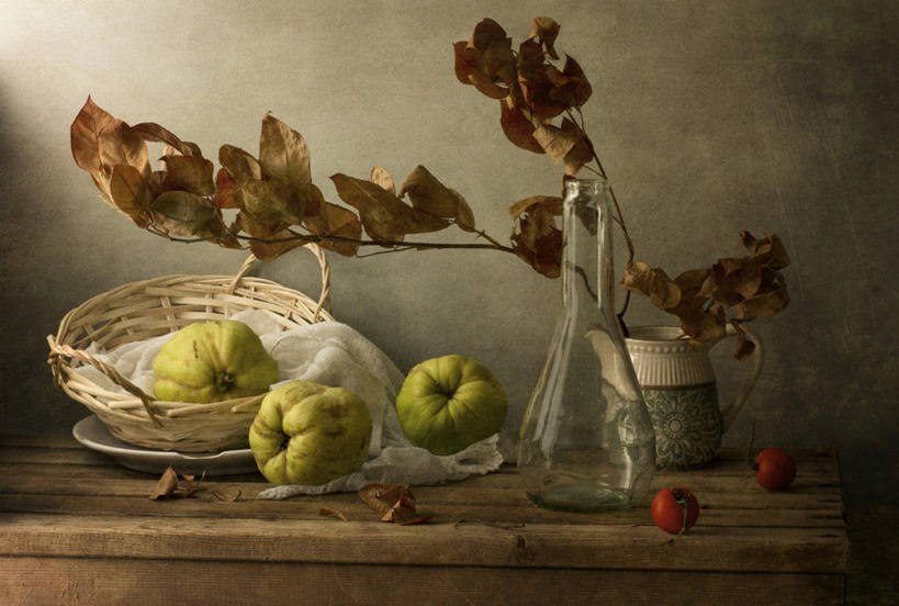 无人,横图,室内,白天,桌子,静物,花瓶,水果,叶子,以色列,篮子,饮食,水壶,摄影,清新,健康食物,温柏,彩图