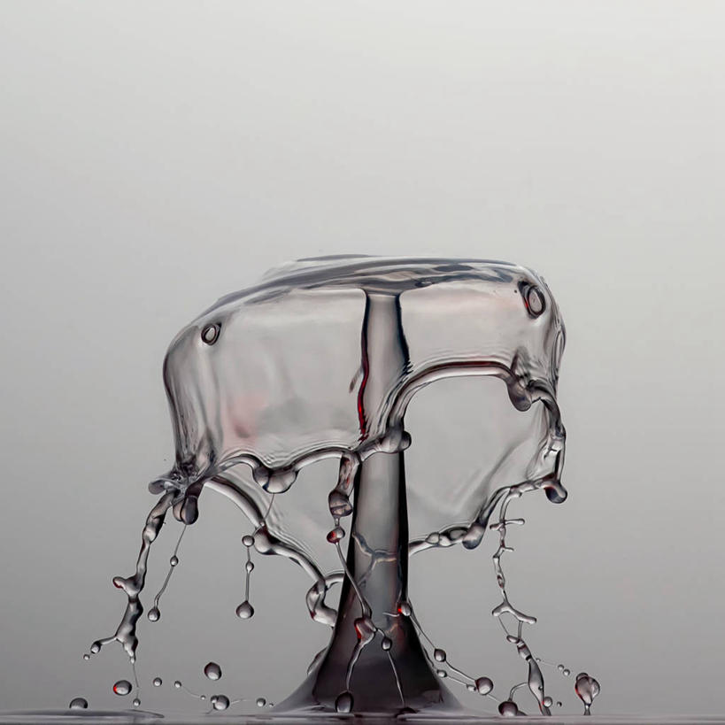 无人,方图,特写,水,德国,灰色背景,溅,水滴,灰色,自然,摄影,撞击,纯净,彩图,影棚拍摄