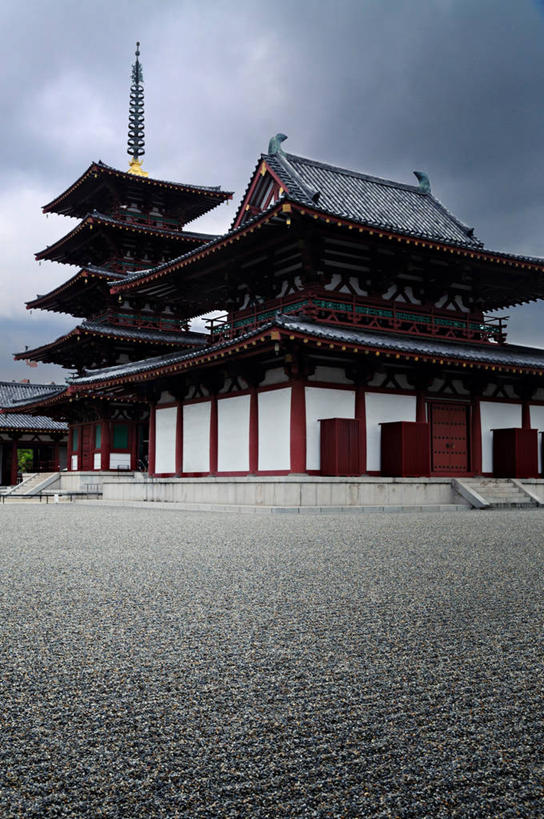 无人,寺庙,竖图,室外,白天,建筑,日本,日本文化,宝塔,天空,摄影,宗教,佛教,神殿,大阪府,彩图