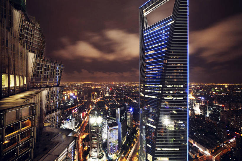 无人,横图,室外,夜晚,长时间曝光,度假,美景,城市风光,城市,建筑,摩天大楼,景观,云,首都,娱乐,现代,浦东,天空,享受,休闲,景色,放松,摄影,照亮,上海环球金融中心,彩图,广角