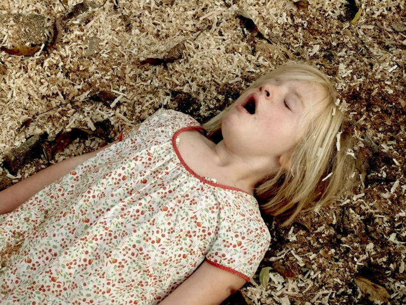 西方人,儿童,脸,头,脸颊,头发,一个人,横图,俯视,室外,白天,正面,纯洁,法国,欧洲,欧洲人,仅一个女性,仅一个人,休闲装,肩膀,小孩,张嘴,仅一个小孩,休息,金色,放松,可爱,童年,童趣,摄影,堆,张大嘴巴,童真,烂漫,无邪,天真,女孩,女人,女性,白种人,孩子,头部,脸部,脸蛋,面部,张开嘴,休闲活动,仰卧,彩图,高角度拍摄,女生,打喷嚏,锯屑