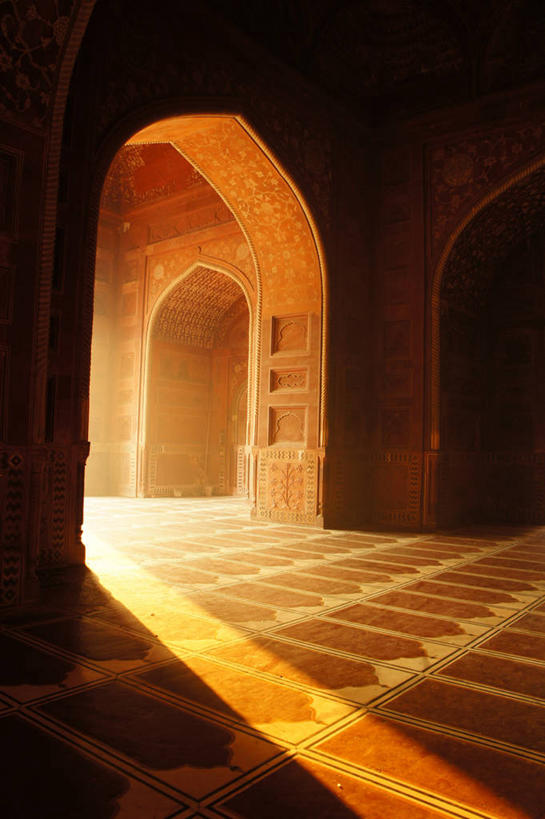 无人,横图,竖图,室内,日出,建筑,日光,泰姬陵,印度,阴影,拱门,历史,摄影,阿格拉,式样,彩图