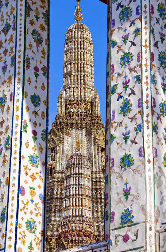 无人,竖图,室外,白天,建筑,曼谷,泰国,首都,摄影,佛教,郑王庙,彩图,传统文化