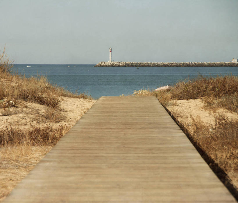 无人,横图,室外,白天,海洋,西班牙,木制,沙子,草,天空,自然,摄影,木板路,指导,保护,宁静,彩图