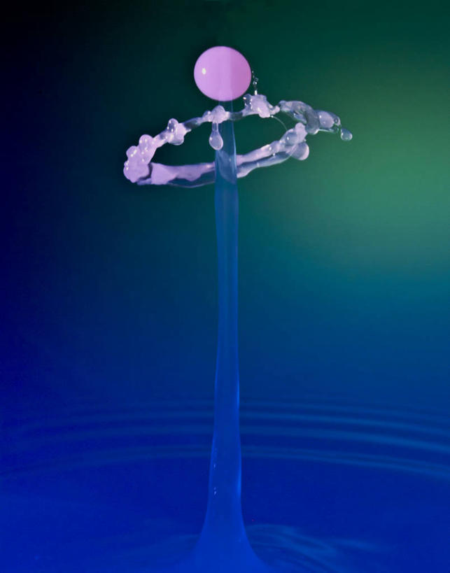 无人,竖图,水,美国,圆形,水滴,数码合成,粉色,蓝色,摄影,撞击,纽约州,想法,彩图