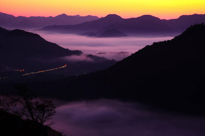 无人,横图,室外,美景,山,山脉,雾,日本,日本文化,景观,云,黎明,树,风景,天空,自然,景色,摄影,宁静,自然风光,兵库县,彩图