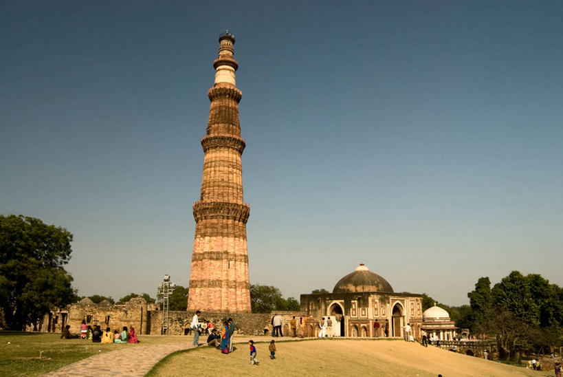 横图,室外,白天,旅游,建筑,印度,塔,首都,历史,树,天空,摄影,新德里,德里,彩图