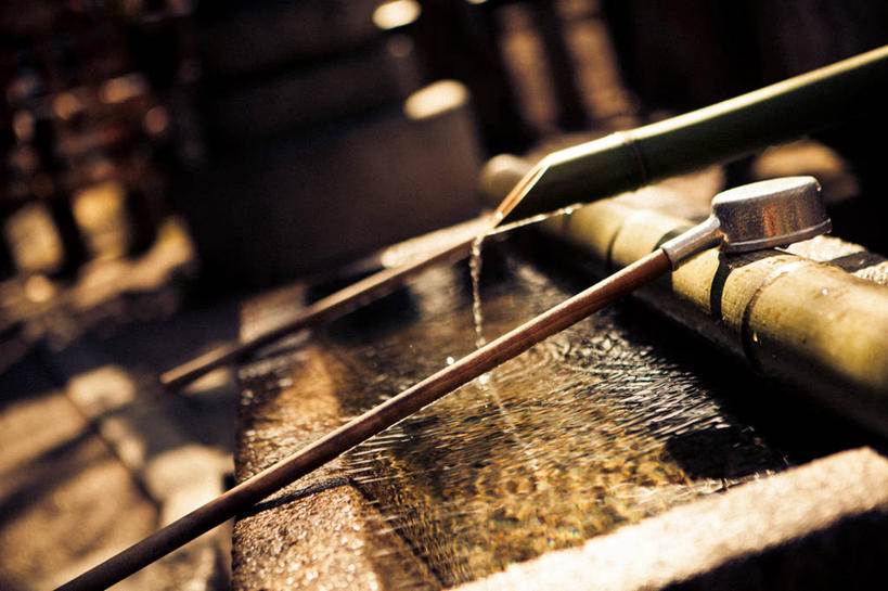 无人,横图,室外,特写,水,日本,竹制,日本文化,竹筒,容器,摄影,宗教,京都府,储藏,竹制品,宗教建筑,储存,清水寺,彩图,贮存