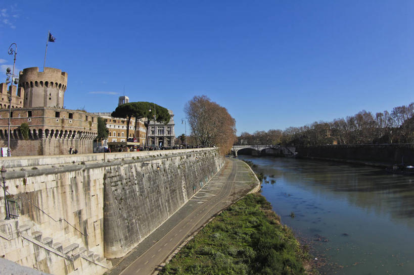 无人,横图,室外,白天,河流,建筑,意大利,欧洲,桥,首都,历史,天空,摄影,南欧,拉奇奥,意大利共和国,翁布里亚大区,台伯河,艾米利亚.罗马涅,艾米利亚.罗马涅大区,彩图