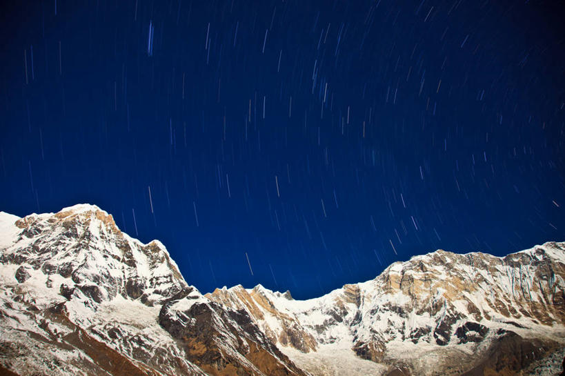 无人,横图,室外,长时间曝光,仰视,山脉,雪,雪山,尼泊尔,亚洲,风景,黄昏,寒冷,摄影,彩图,低角度拍摄