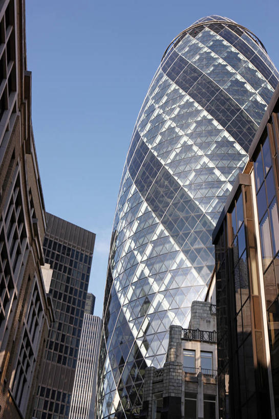 无人,竖图,室外,白天,仰视,城市,建筑,英国,首都,伦敦城,天空,摄影,发展,瑞士再保险塔,彩图,低角度拍摄