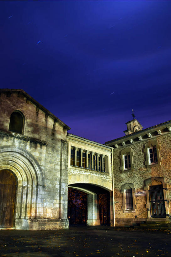 无人,竖图,室外,夜晚,建筑,西班牙,拱门,历史,地标建筑,摄影,宁静,万里无云,阿拉瓦省,彩图