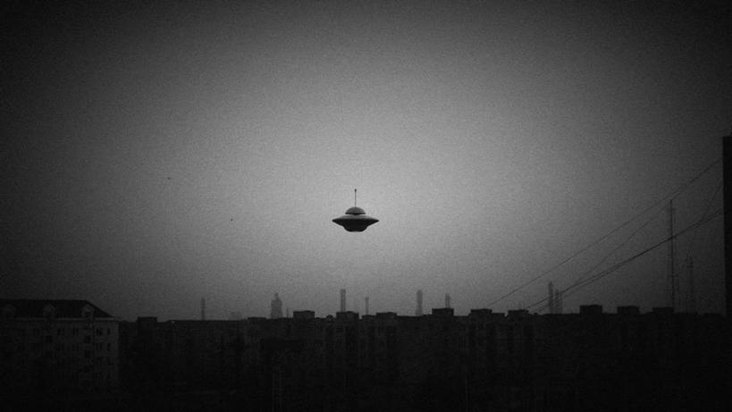 无人,横图,黑白,室外,夜晚,探险,神秘,上海,半空,飞,天空,摄影,梦想,聚光,太空旅行器,不明飞行物,错觉,空间探索