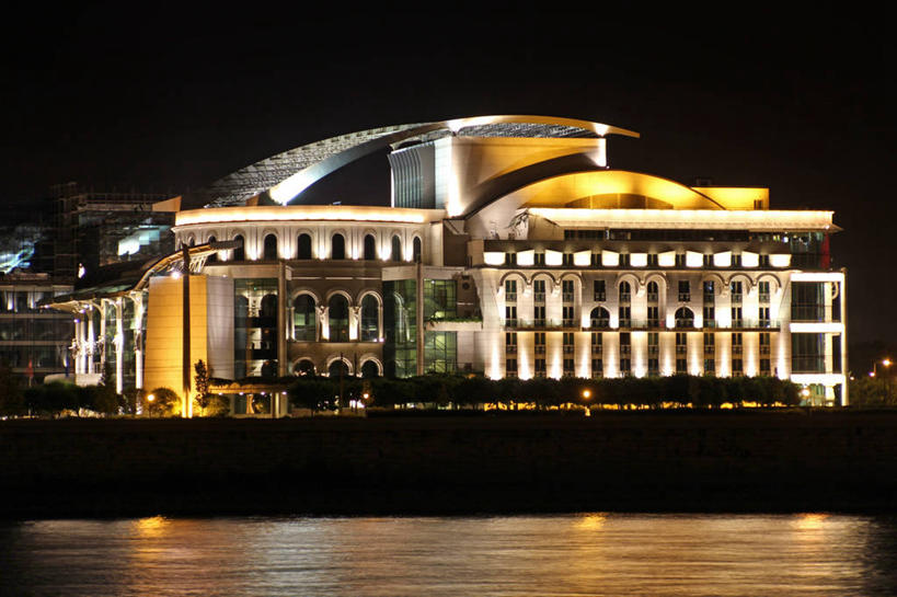 无人,横图,室外,夜晚,建筑,剧院,反射,首都,摄影,照亮,布达佩斯,匈牙利共和国,彩图