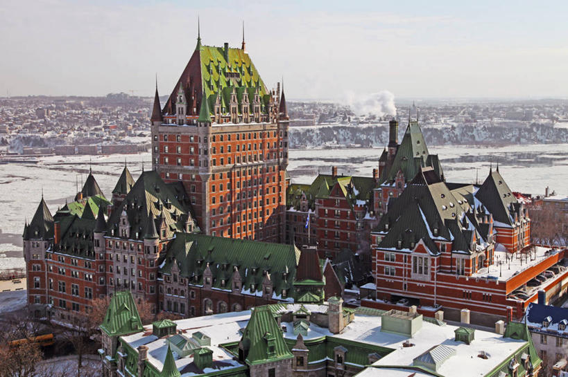 无人,横图,俯视,室外,白天,夜晚,度假,美景,雪,城市风光,城市,建筑,加拿大,屋顶,景观,冬天,历史,文化,娱乐,现代,享受,休闲,景色,放松,寒冷,摄影,魁北克,彩图,高角度拍摄,加拿大文化