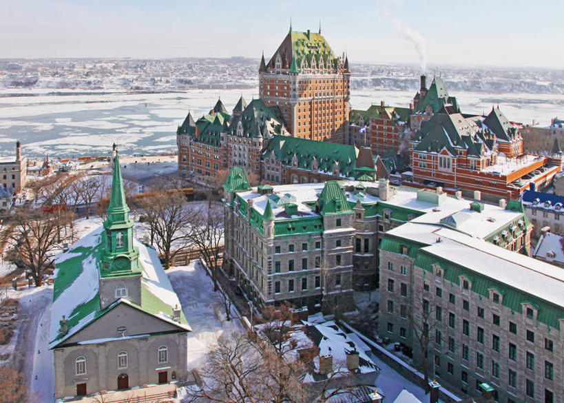无人,横图,俯视,室外,白天,度假,河流,美景,雪,城市风光,城市,建筑,加拿大,屋顶,景观,冬天,历史,文化,娱乐,享受,休闲,景色,放松,寒冷,摄影,发展,魁北克,彩图,高角度拍摄,加拿大文化
