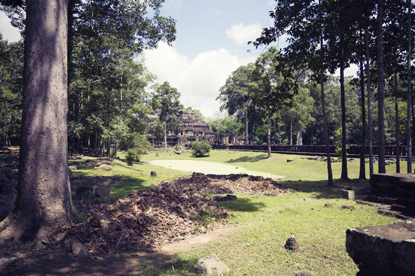 无人,横图,室外,白天,建筑,日光,柬埔寨,阴影,云,历史,草,树,天空,自然,摄影,宗教,暹粒,大吴哥城,吴哥,彩图,柬埔寨文化