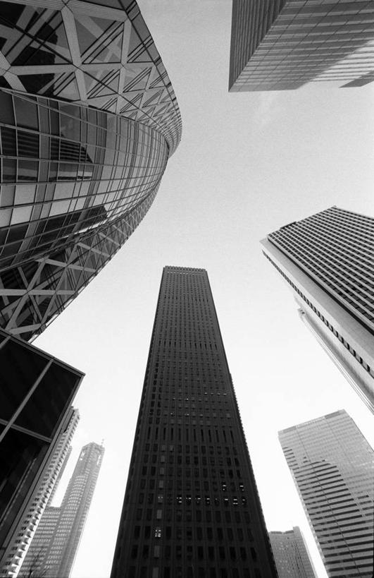 无人,竖图,俯视,黑白,室外,日落,城市,建筑,摩天大楼,东京,日本,日本文化,首都,现代,办公大楼,摄影,万里无云,新宿区,高角度拍摄