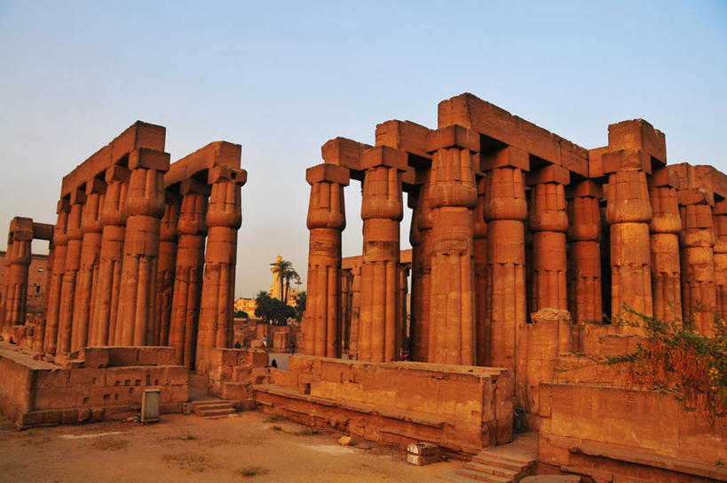 无人,横图,室外,白天,埃及,柱子,历史,废墟,天空,摄影,宗教,中东,鲁克索神殿,埃及文化,古代文明,彩图,埃及卢克索