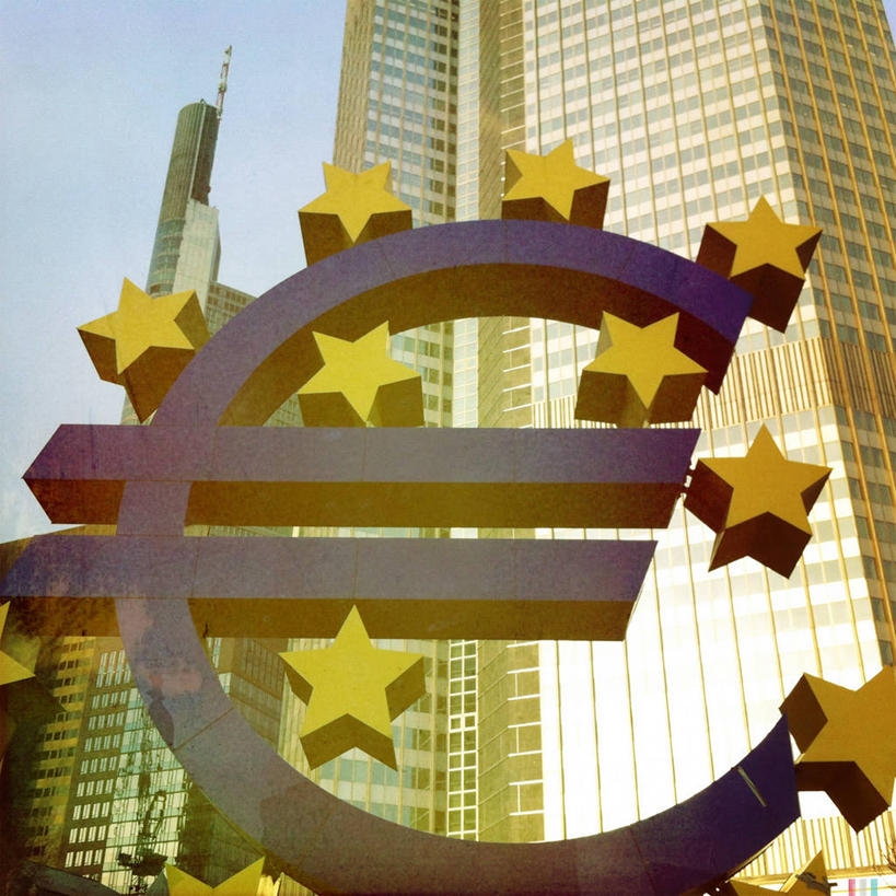 无人,银行,方图,室外,特写,白天,仰视,城市,建筑,摩天大楼,德国,天空,星形,金融,摄影,巨大,庞大,法兰克福,宏大,硕大,伟大,彩图,低角度拍摄,欧元符号