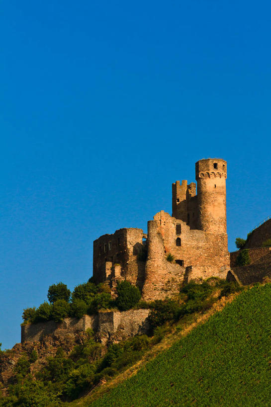 无人,竖图,室外,白天,建筑,德国,欧洲,城堡,历史,废墟,草,树,摄影,宁静,西欧,德国文化,万里无云,德意志联邦共和国,莱茵兰.普法尔茨州,彩图